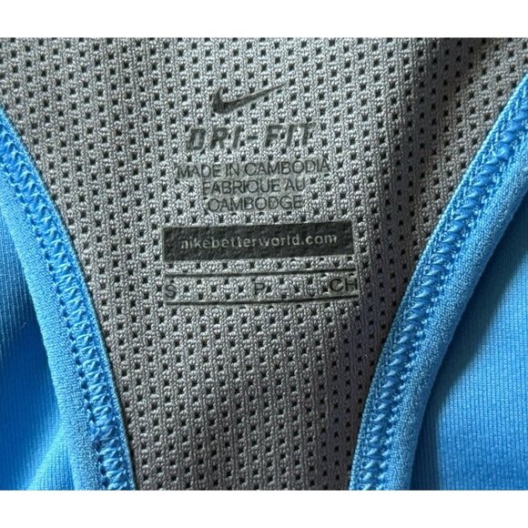 Nike Dri-FIT Blue Racerback Athletic Top Built-In Bra Women's Sz S - Picture 8 of 10